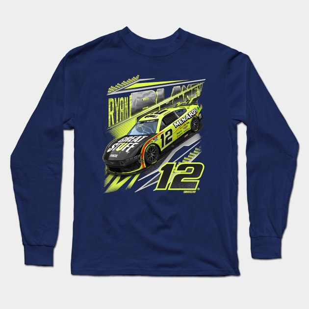 Ryan Blaney Navy Menards Long Sleeve T-Shirt by ganisfarhan